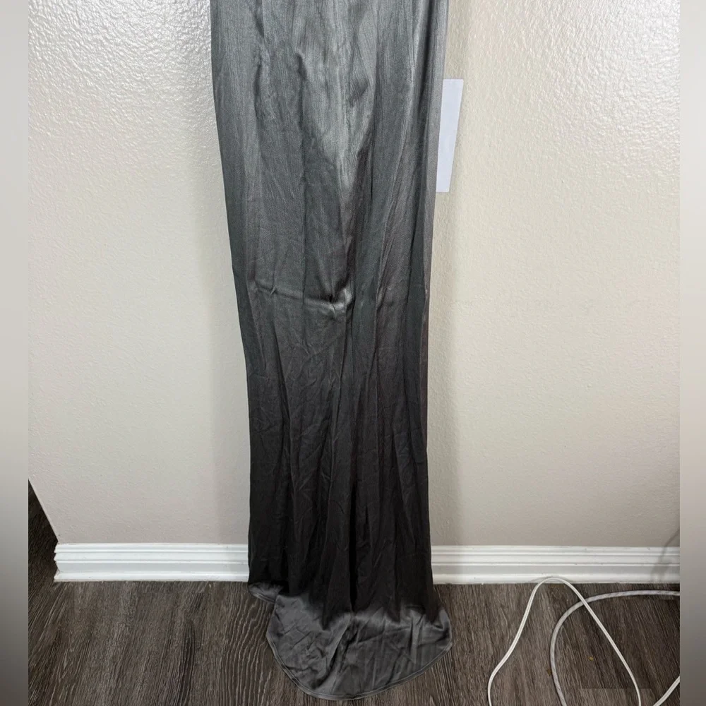 Michael Costello Gray Silver Maxi Gown - Picture 5 of 9